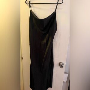 Elegant Black Satin Gown